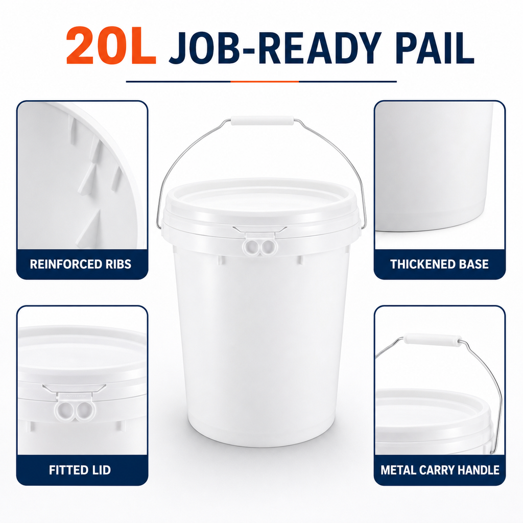 Tile Levelling Bases — 2,000 Bases in a Job-Ready 20L Pail