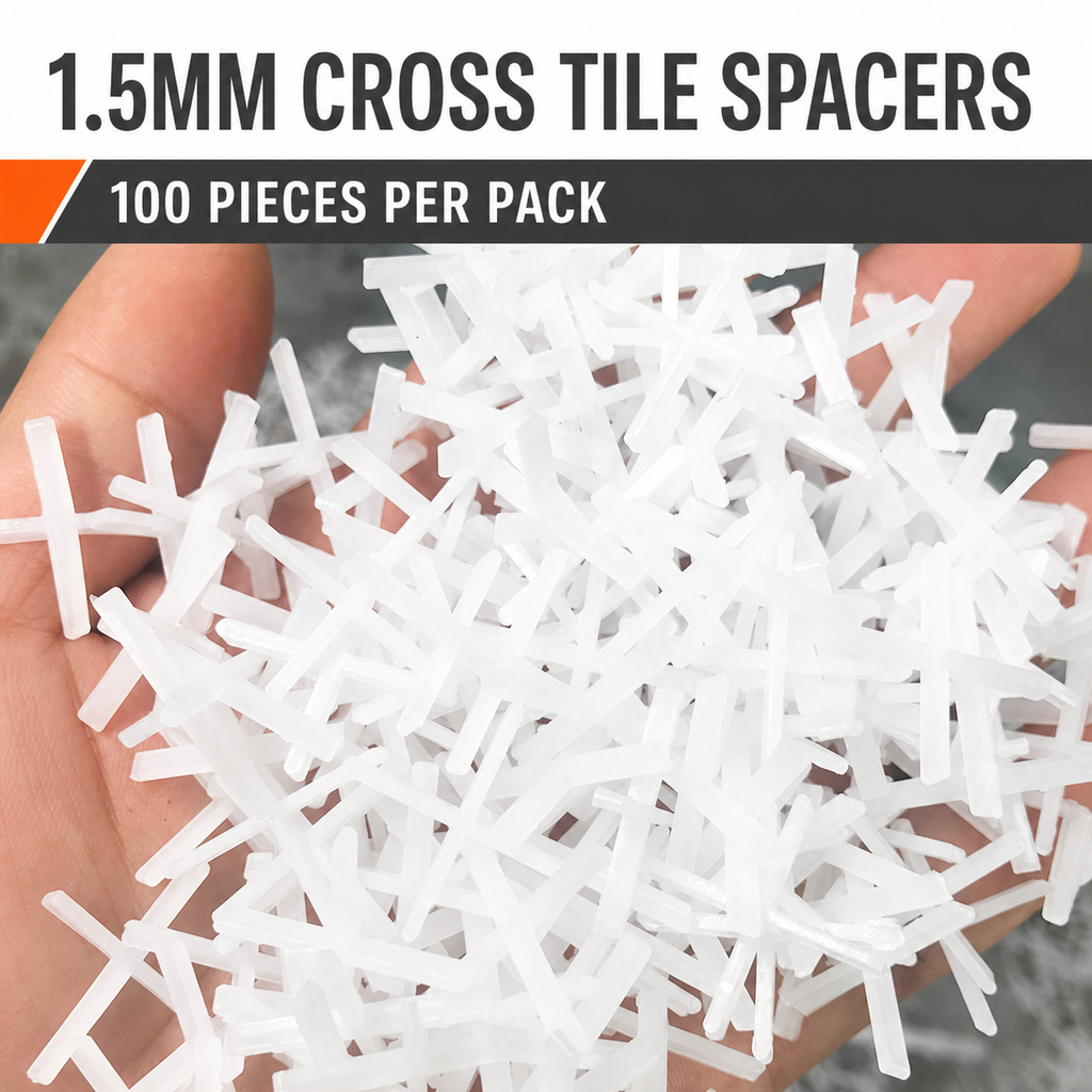1.5mm Cross Tile Spacers – 100 Pack – TILVARQ Trade Systems 1.5mm Cross Tile Spacers – 100 Pack – TILVARQ Trade Systems