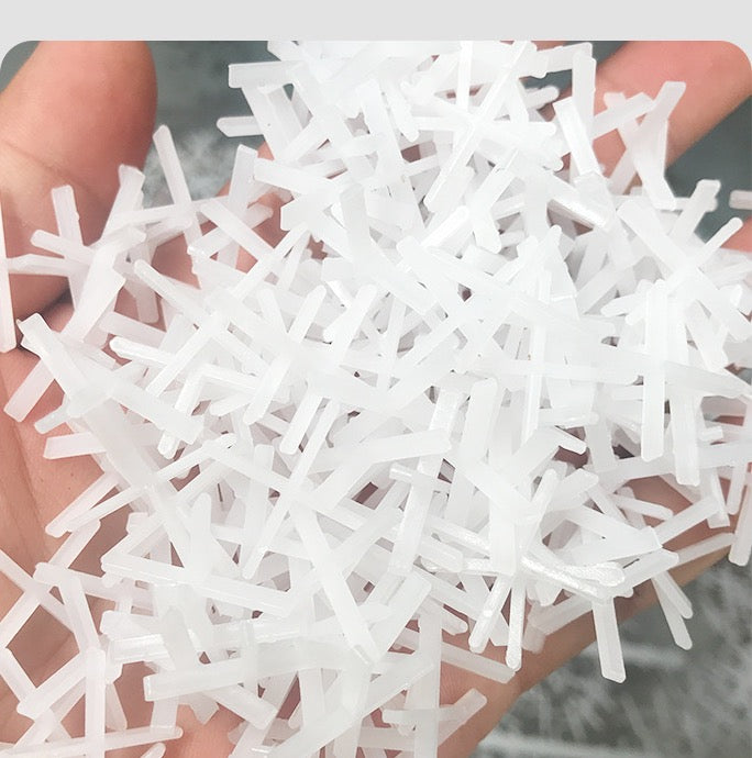 White 1.5mm cross tile spacers